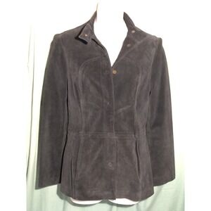 Sisley Women's Long Sleeve‎ Navy Suede Jacket Size 38 Orig. $215